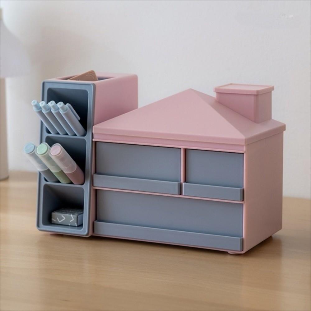 Large Capacity Desk Stationery Storage Box Desk Organizer Sundry Storage Rack  for School Office