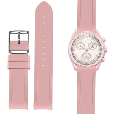 Korlexchi Watch Compatible with Omega and 20mm Watch Accessories Band, Silicone, Moonswatch, X, Swatch, Speedmaster, Unisex, Strap, Waterproof, Soft,