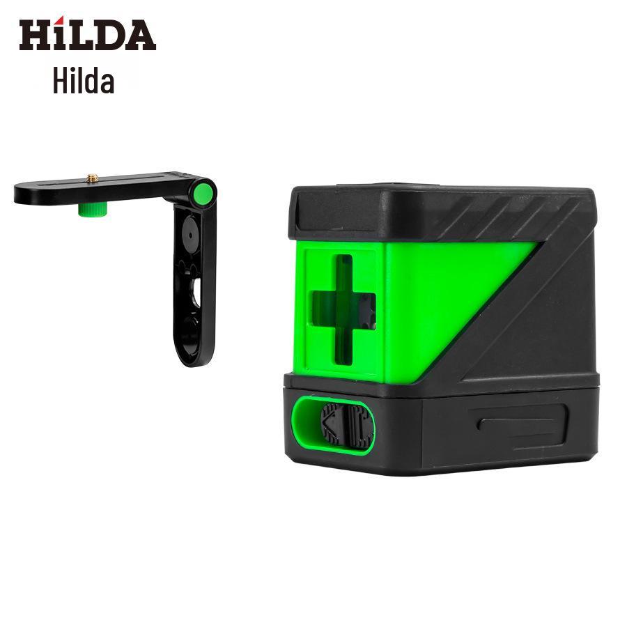 2-Line Green Light Mini Laser Level: Portable, Auto-Leveling Spirit Level Tool