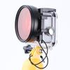 RUIGPRO for GoPro HERO8 Professional 58mm Color Dive Housing Lens Filter + Dive Housing Waterproof Case with Filter Adapter Ring & Lens Cap