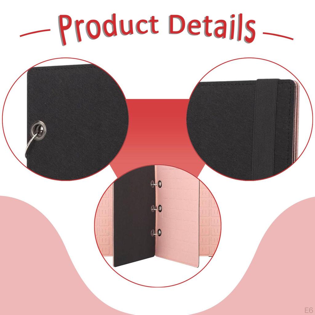 Enamel Pin Carrying Organizer Storage Binder Felt Material Multipurpose Flip Page Design