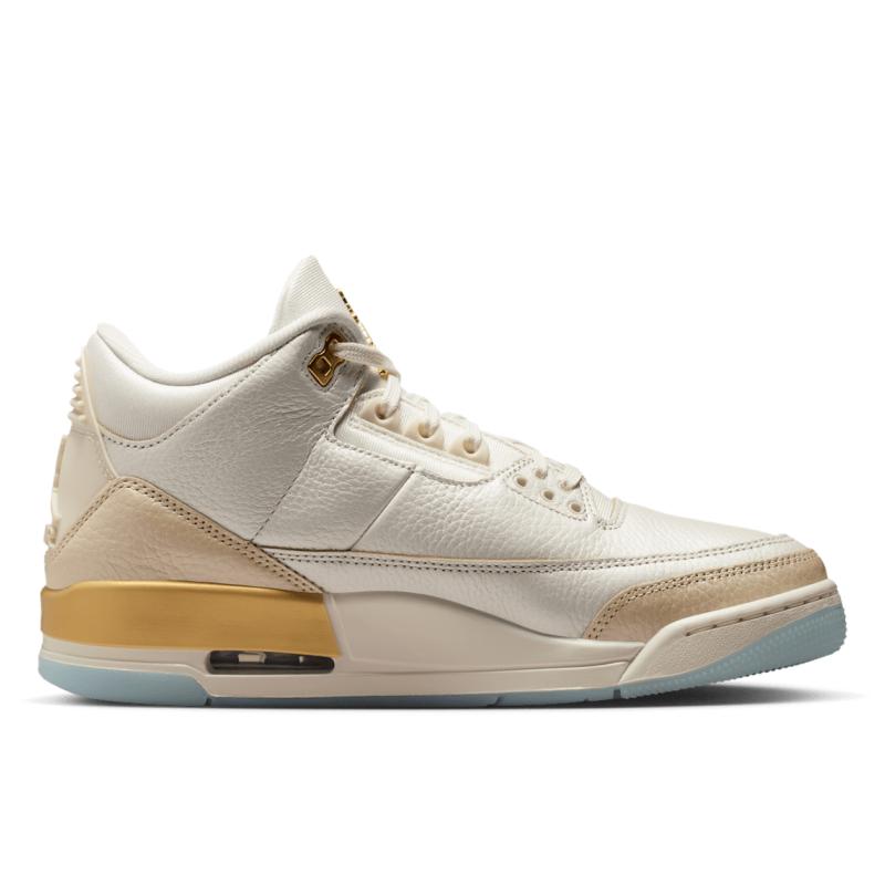 Air Jordan 3 Champagner und Austern Damen Sneaker Creme Sail Team-Gold IB2255-100