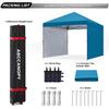 ABCCANOPY Pop Up Canopy Tent with 2 Sidewalls for Outdoor Sun Shade and Rain Protection 10x10 Turquoise