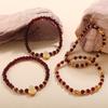 Red Garnet Luxury Gourd Pendant Bracelet for New Year Blessings and Wealth