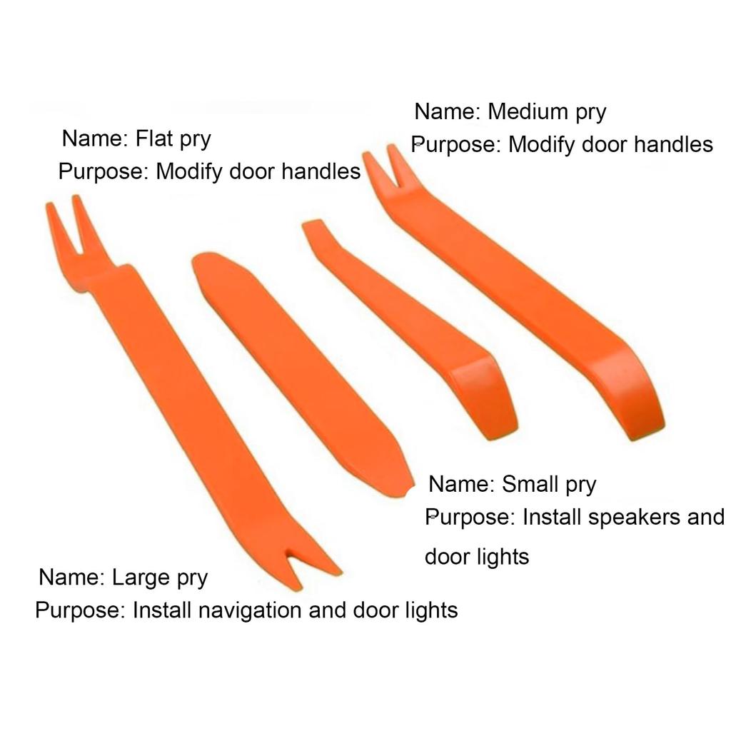 Trim Removal Tool - 4 Pcs Portable Door Panel Clip Removal Tool | Convenient