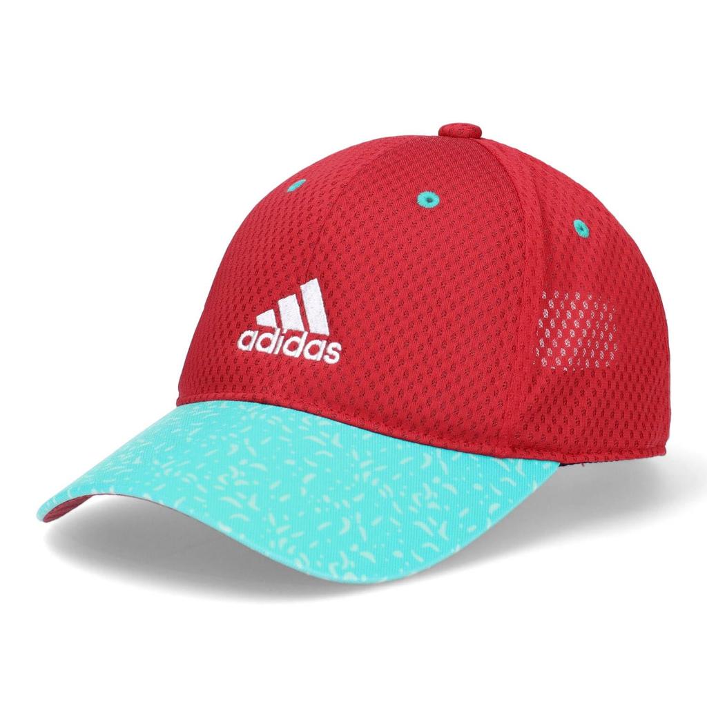adidas Light Mesh Curved Visor Size Red Kids' Cap, 13,