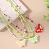 3pcs/set Lovely Colorful Butterfly Pendant Necklace for Women Girls Handmade Beaded Necklaces Kid's Jewelry Gift