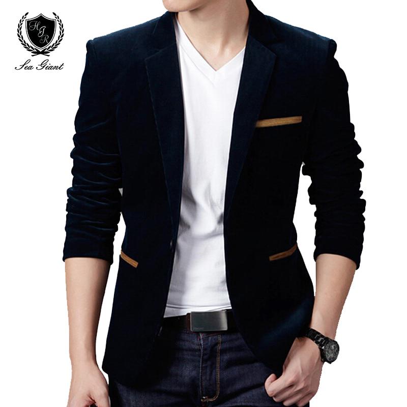 Fashion Brand Blazer British 'S Style Casual Slim Fit Suit Jacket Male Blazers Men Coat Terno 