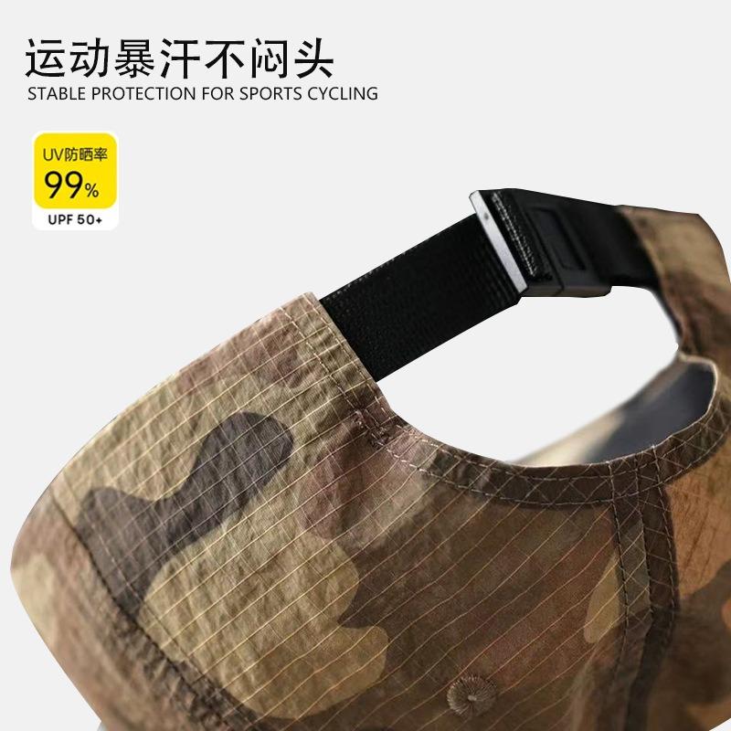 Quick-drying plaid camouflage baseball cap Spring and summer outdoor sports breathable sunscreen personalized versatile mountaineering baseball cap