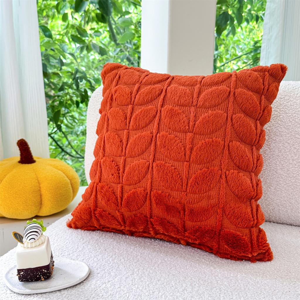 45x45cm Embroidered Halloween Pillowcase Cojines Orange Pumpkin Spider Web Throw Cushion Covers Headboard Pillowcases Decor Home