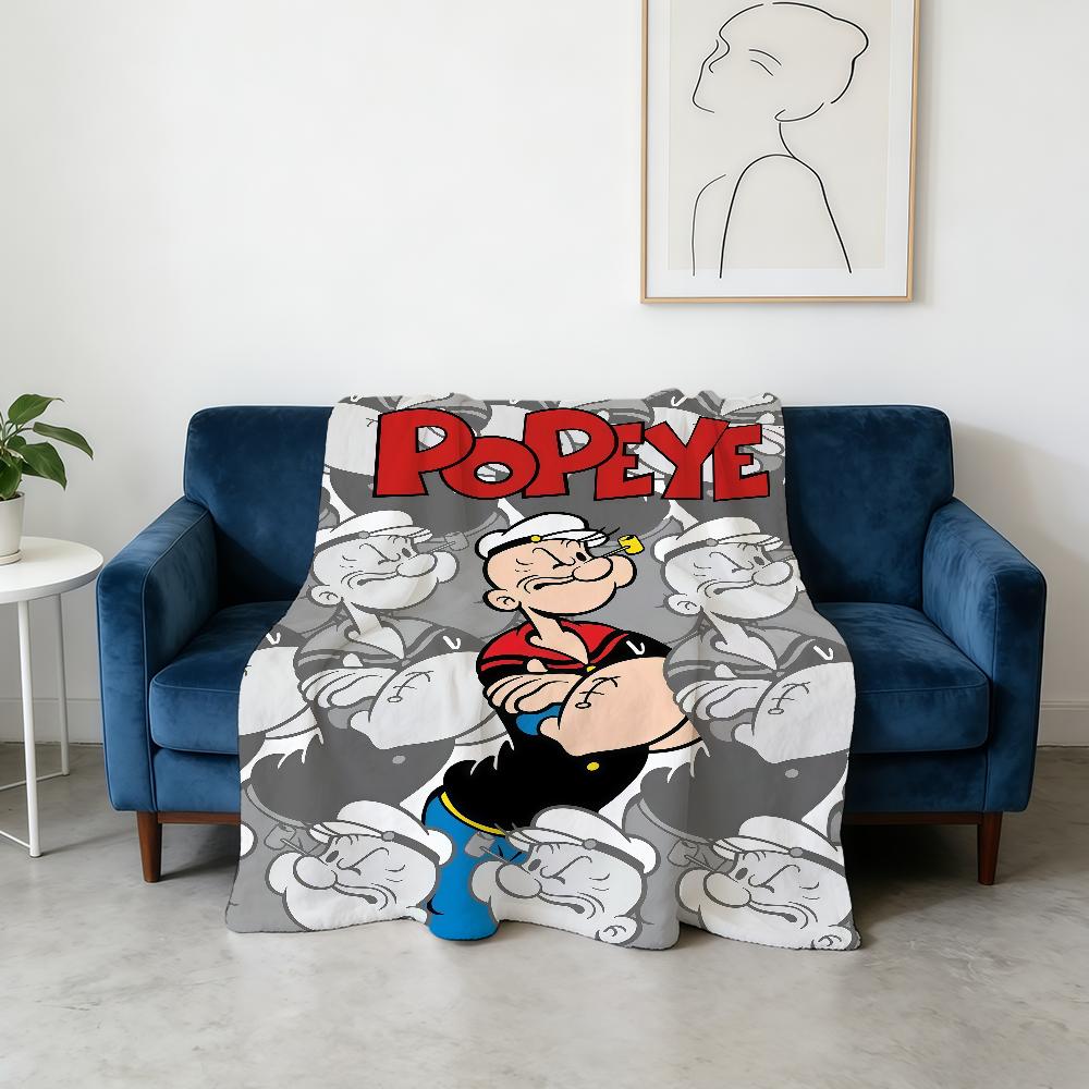 Blanket P-Popeye-ES Super Warm Comfortable Plush Animation Throw Blanket Child Cartoon Home Sofa Bedroom Gift