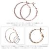 LOKUMI 3 sizes and 3 colors to choose made in hoop K24 Earrings, from, Japan, earrings, hypoallergenic, one-touch, catchless, large, small, large,