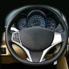 Car ABS Matte Steering Wheel Interior Kit Trim Frame Panel Hood 2pcs For Toyota Vios/Yaris Sedan 2014 2015 2016 2017 2018