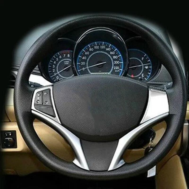 Car ABS Matte Steering Wheel Interior Kit Trim Frame Panel Hood 2pcs For Toyota Vios/Yaris Sedan 2014 2015 2016 2017 2018