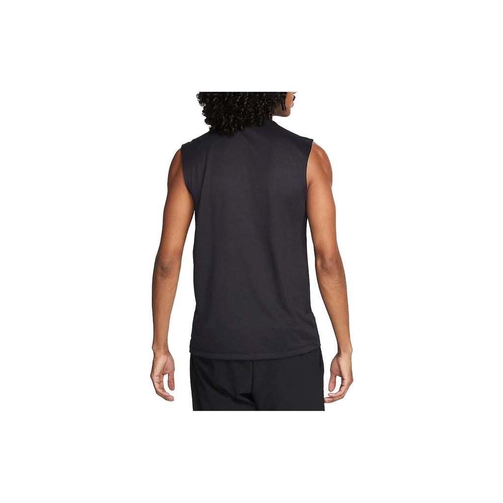Nike Logo Print Crew Neck Sleeveless T-Shirt Men Tops Black DX0991-010