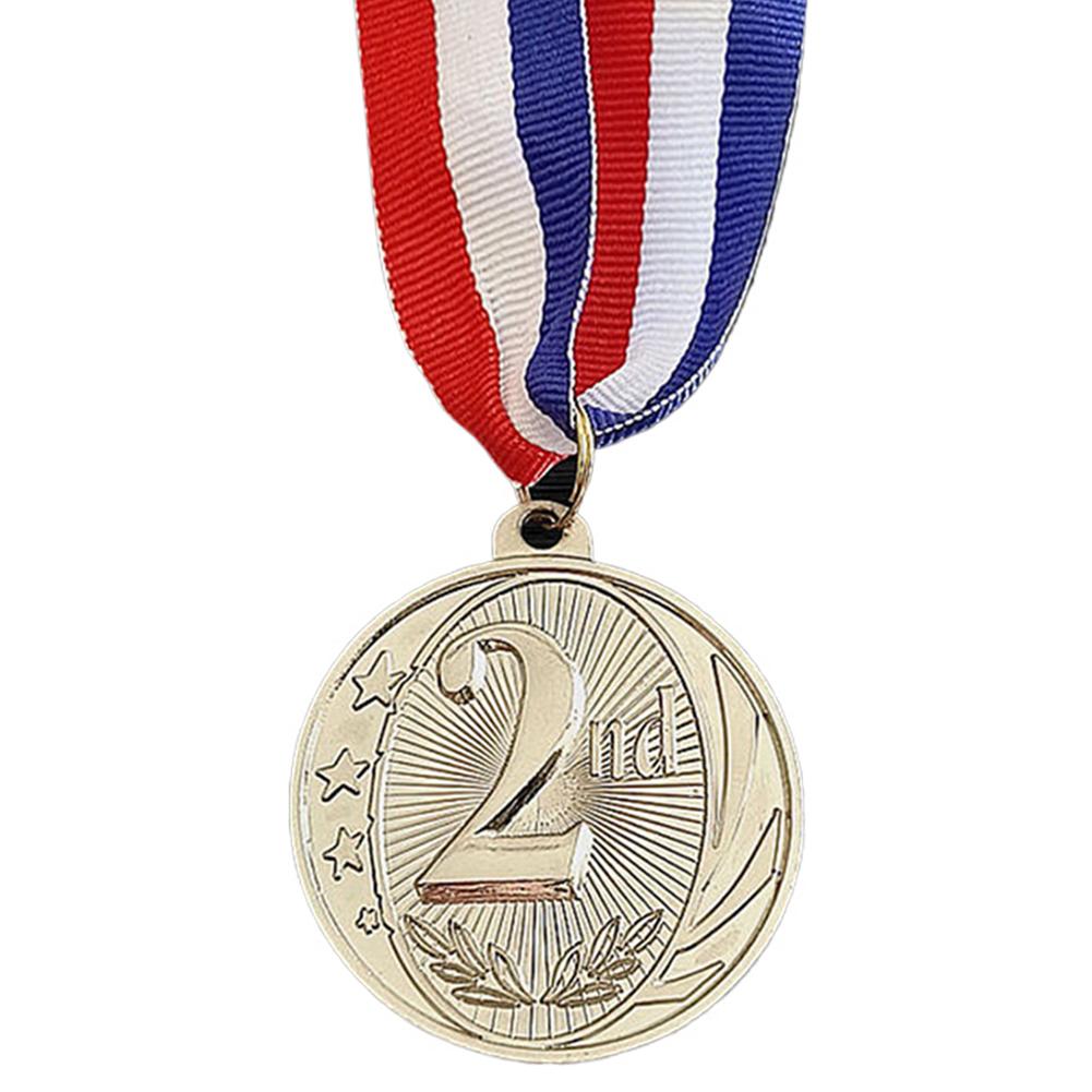 5cm Gold/Silver/Bronze Medal Sports Rewards with Neck Ribbon Students Rewards Metal Winner Medals for Marathon Ball Games