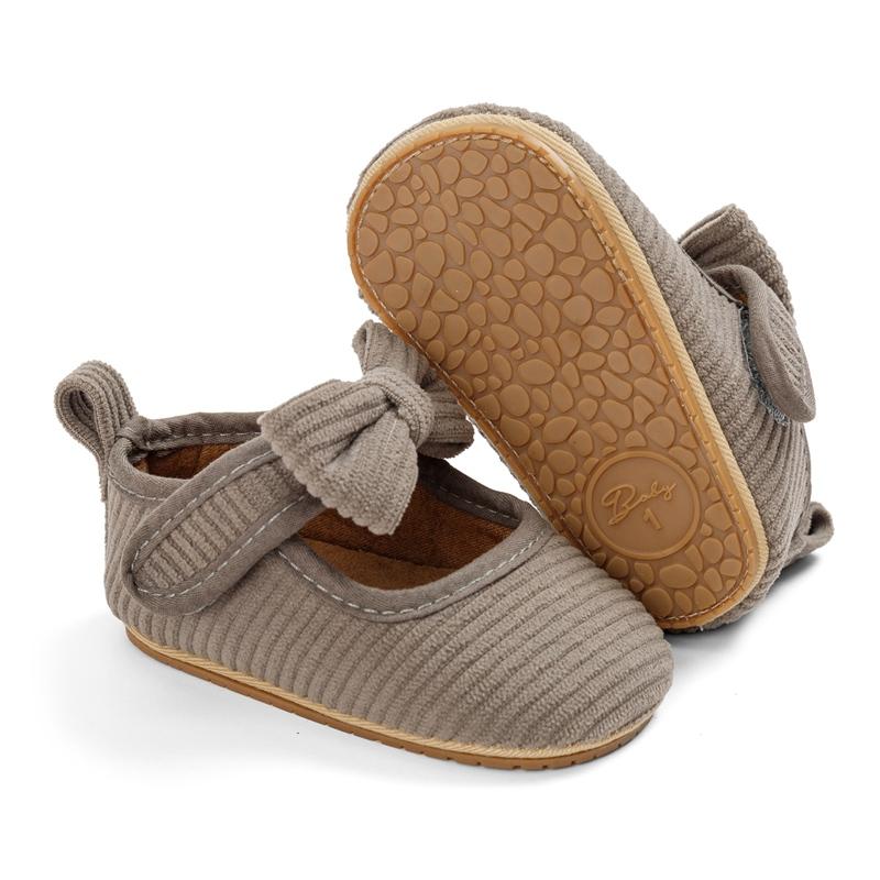Spring Autumn Baby Girls Cotton Shoes Toddlers Prewalkers Cute Bow Shoes Infant Soft Bottom First Walkers 0-1Y