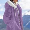 Cappotto invernale da donna tinta unita caldo peluche morbido taglie forti cappotto da signora abbigliamento invernale