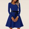 Women's Casual Fashion Long Sleeve  Vintage Long Dresses