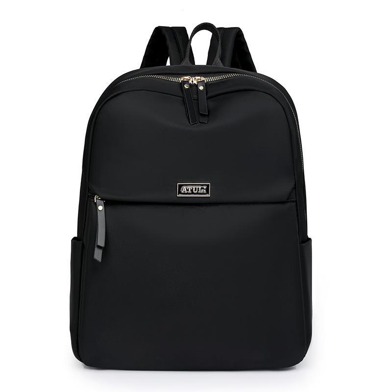 

Женский однотонный рюкзак для студентов, сумка для поездок на работу, рюкзак большой вместимости чёрный