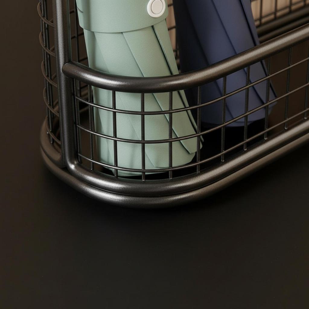 Wall-Mounted Storage Rack Hanging Metal Wire with Three Levels Vertical