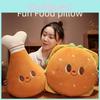 Adorable Soft Plush Hamburger Chicken Leg Toast Bread Pillow For Cozy Sleep And Decorative Use