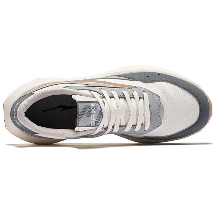 Erke Feiyang 2.0 Retro Minimalist Shock Absorbing Non-Slip Wear-Resistant Low-Top Casual Shoes Men Sneakers White Gray 51125102372-007