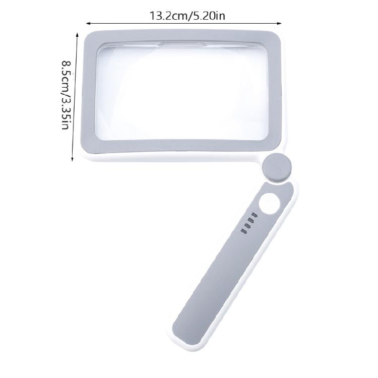 Handhelds Reading Magnifying Glass Illuminated Magnifier 4Times Jewelry Watch Loupes