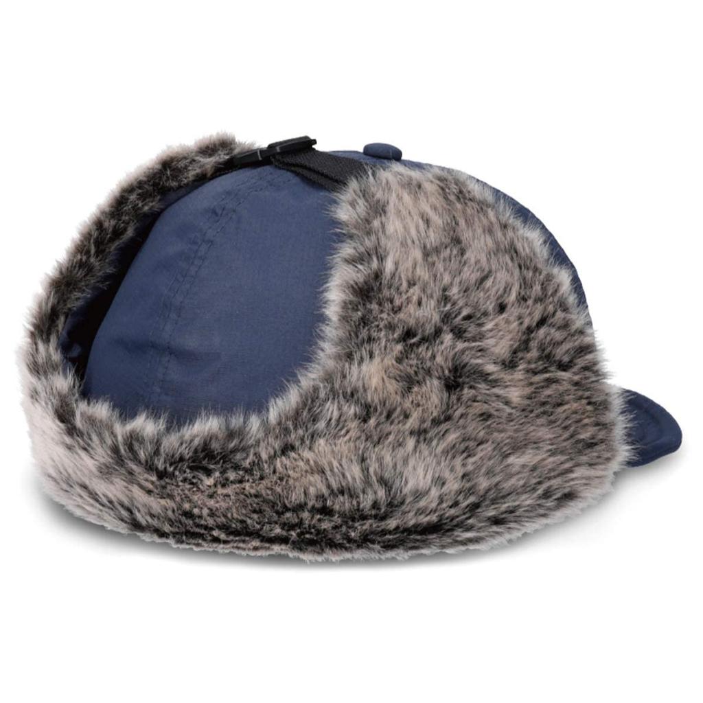 Basic Enchi Nylon Ripstop Flap Pilot Hat with Cold Weather One Size Fits for Men and Women Cap, Earmuffs, Protection, Nylon, All, Black,