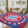 Bayern Munich Design Crystal Velvet Rug Soft Decorative Mat for Bedroom Entrance