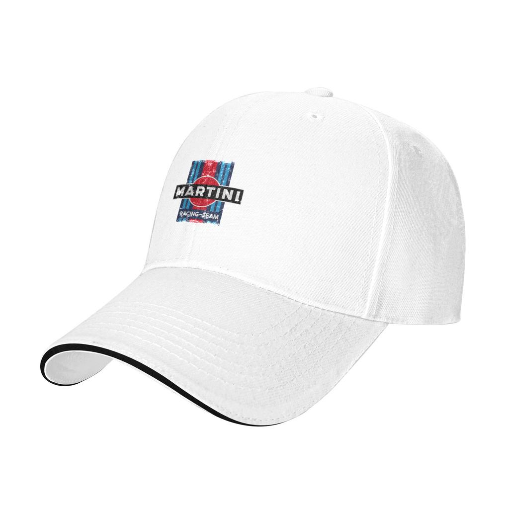 Modische Martini Racing Team Vintage Baseballkappe mit gebogenem Schirm für den Weg zur Arbeit Snapback Kappe