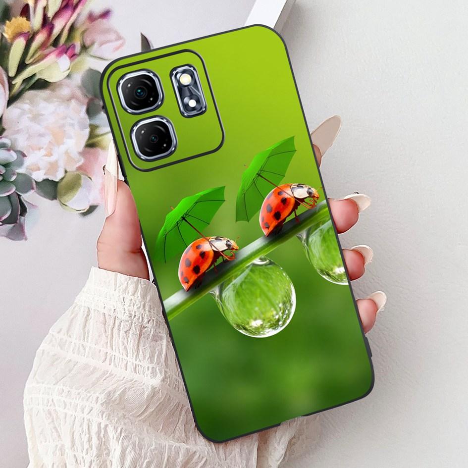 For Infinix Hot 50i Case X6531 New Fashion Flower Love Heart Pattern Soft Silicone Cover For Infinix Smart 9 Smart9 X6532 Bumper