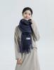 White Cashmere Scarf: Thickened, Solid Color, Versatile for Women & Men, Perfect for Autumn & Winter
