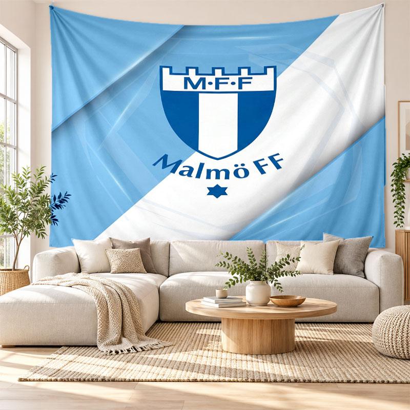 Malmö FF Wall Tapestry, Soft Fabric Wall Hanging, Decorative Backdrop For Bedroom Home Wall Art