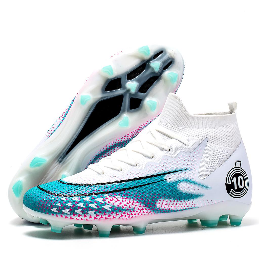 Unisex Fashion Outdoor High-Top Sport Fußballschuhe Leder Fußballschuhe für Kinder