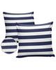 Navy Blue White Stripes Waterproof Pillow Cover Home Office Decoration Pillow Case Chair Sofa Cushion Cover
