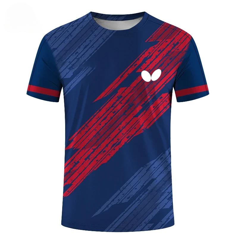 

Мужская футболка, быстросохнущая спортивная теннисная одежда, модная 3D-печать, бадминтонная форма, женская тренировочная футболка, мужские топы, футболки 2XL