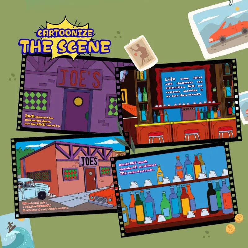 1748PCS Old Joe Bar Bausteine Retro Bar Tanzfläche MOC Modell Steine Desktop Dekoration Dit Spielzeug Für Kinder Weihnachtsgeschenke