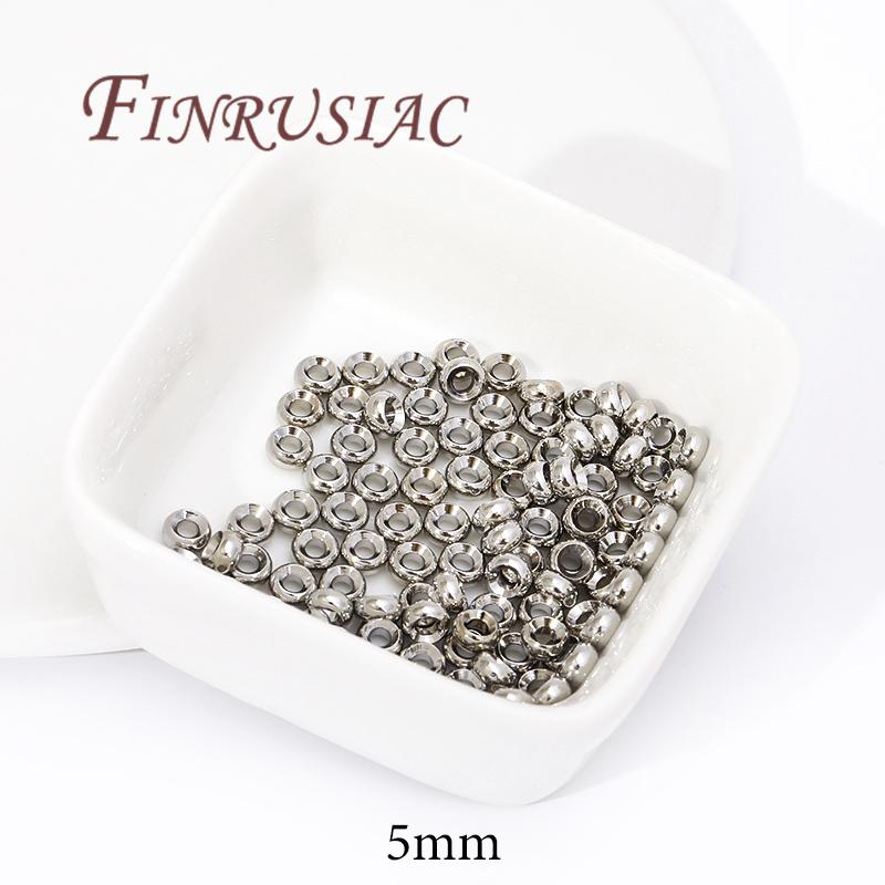 4mm 5mm 6mm 8mm Spacer Bead For Bracelets 18K Gold Plated Separator For Beads, DIY Jewelry Making Accessories