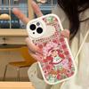 Mädchen Rosa Erdbeer S-Shortcake Handyhülle Für IPhone 11 12 13 14 15 16 Pro Max Plus Lederhülle