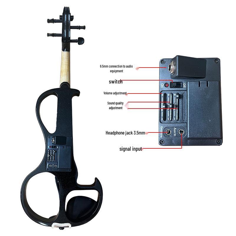 Beginner Black Electroacoustic Violin