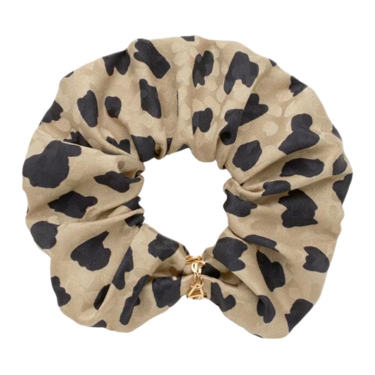 

Saint Laurent Leopard Print Silk Metal Hair Tie Unisex Accessories Brown 8431743Y0099780 F,Brown