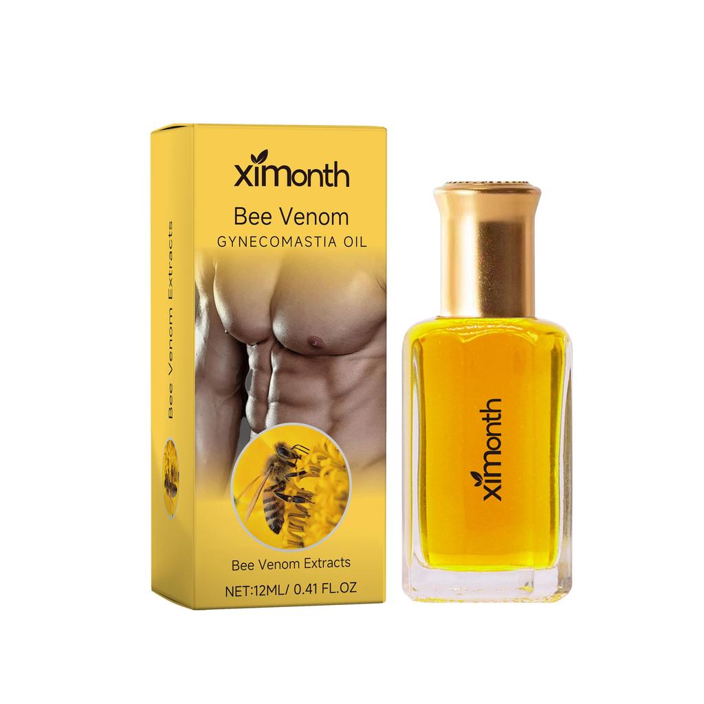 Ximonth Bee Venom Male Chest Oil Men's Chest Firming Contouring Skin Nourishing Massage Treatment