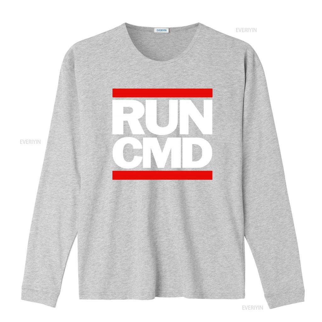 Run Cmd T Shirt for Computer Geeks Mens Funny vintage Washed Top For Everyday Wear graphic Stretched Casual Versatile Stylish
