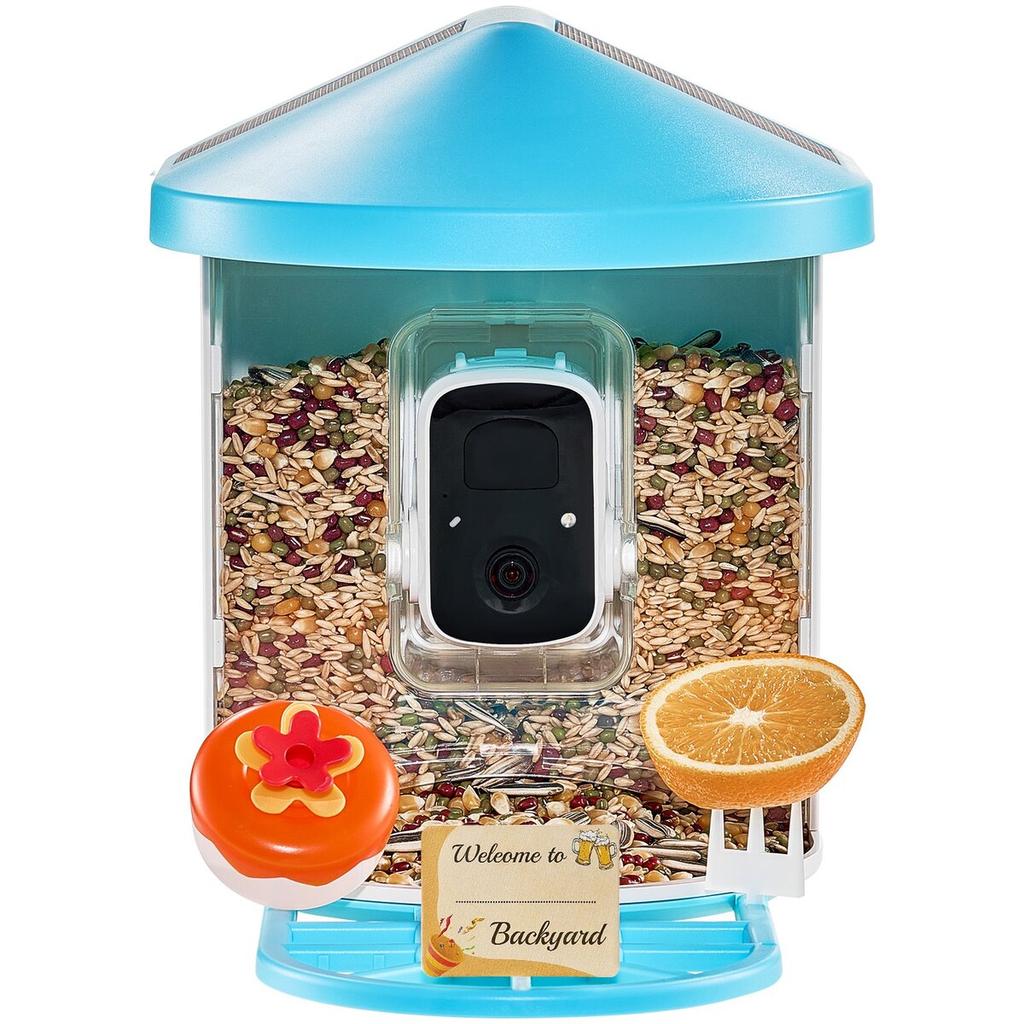 Smart Bird Feeder with Camera AI Identify 10000+ Bird Specie Solar-Powered