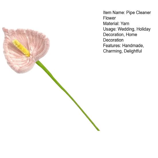 Finished Pipe Cleaners Flower Craft Handmade Artificial Calla Lily Flower for Mother's Day Birthday Wedding Home