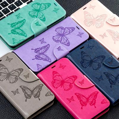 Schmetterling Leder Handyhülle für Iphone X Xs Xr 11 12 Pro Max 6 6s 7 8 Plus Se 2020 2 Mini Flip Back Cover für Iphone11