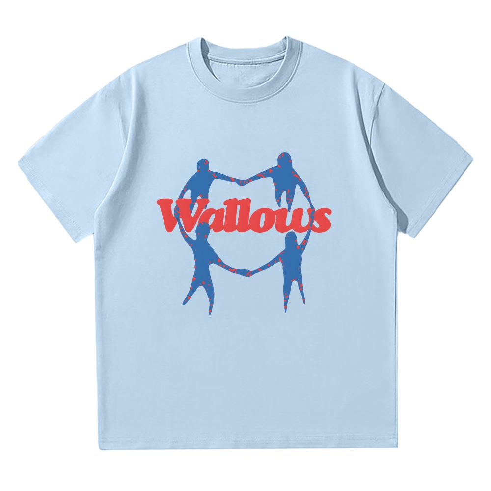 Wallows Heart Chain Tee Alternative Rock Band O-Neck Short Sleeve Graphic Print Unisex Cotton High Quality Comfortable T Shirt