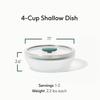 Anyday Glass Cookware Container, 4 Cups (Kale)