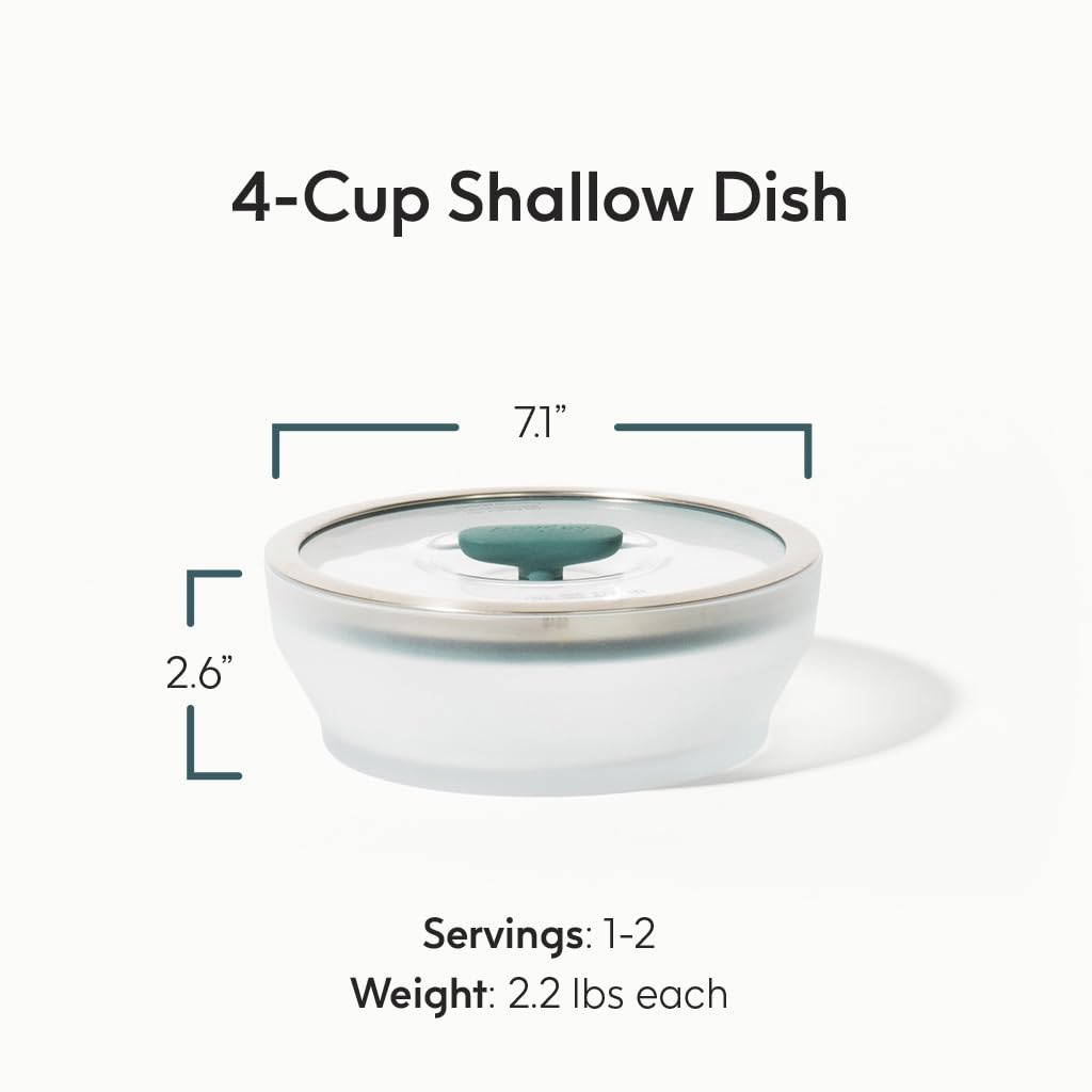 Anyday Glass Cookware Container, 4 Cups (Kale)
